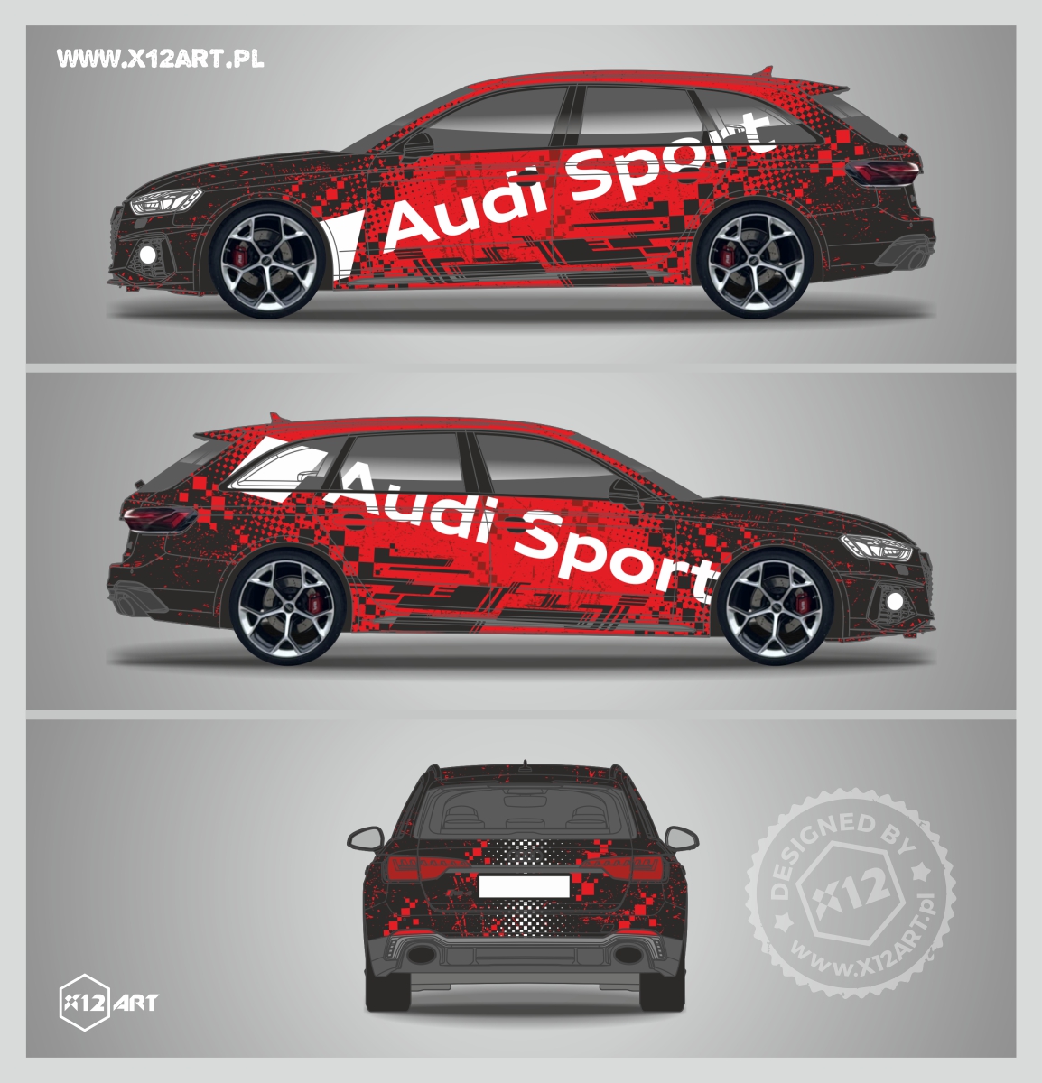 Grafika koncepcyjna na Audi RS4 Sport od X12 ART